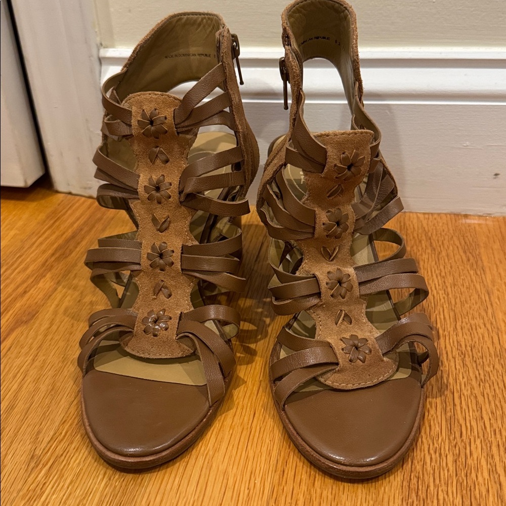 Jack Rogers Brown Strappy Heels